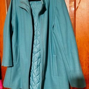Teal Trench Coat